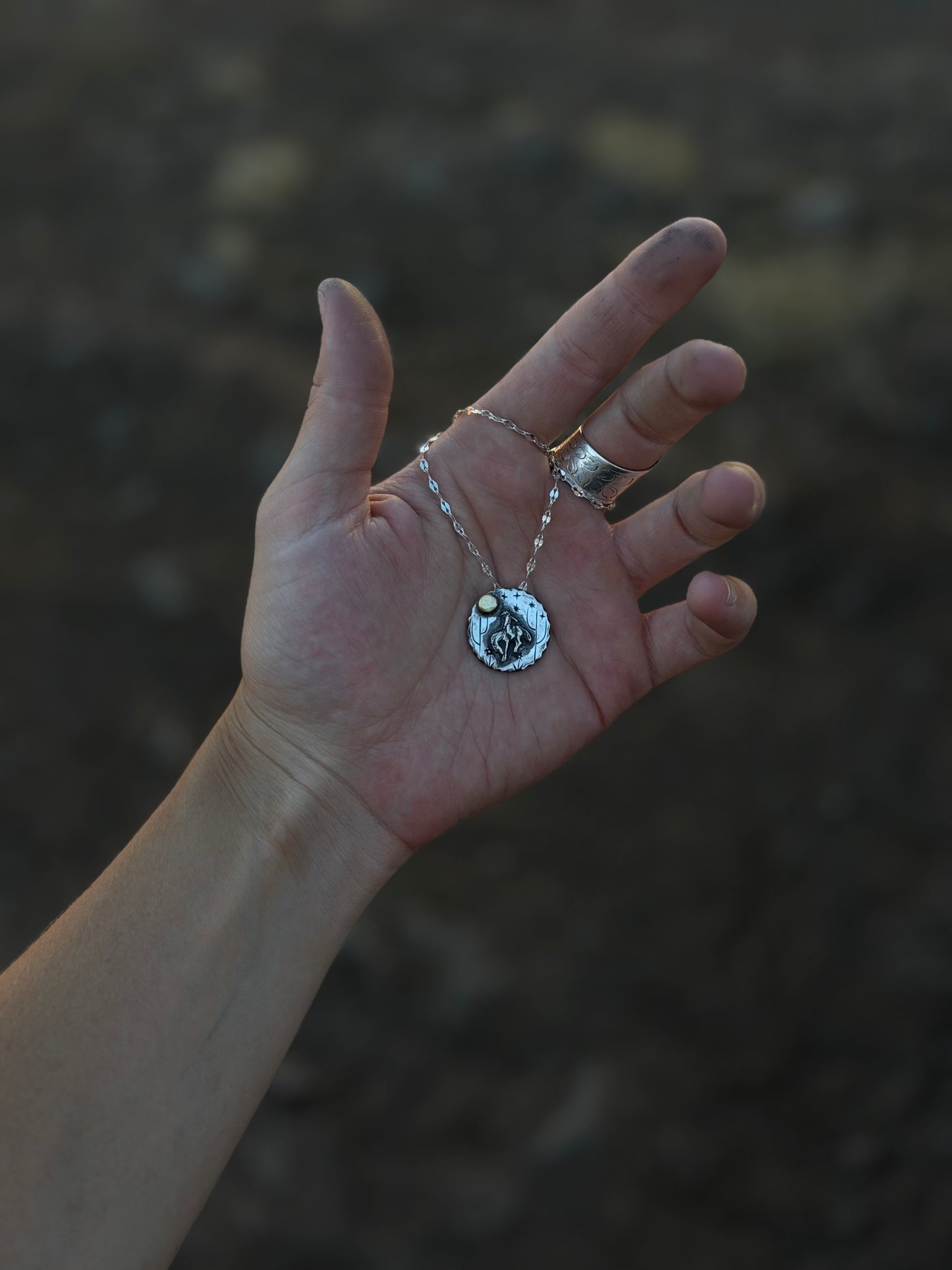 Neon Moon Necklace